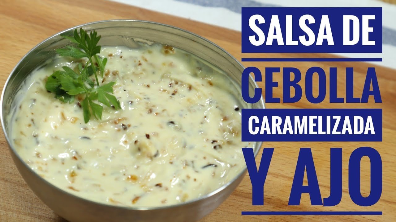 Salsa de cebolla con ajo