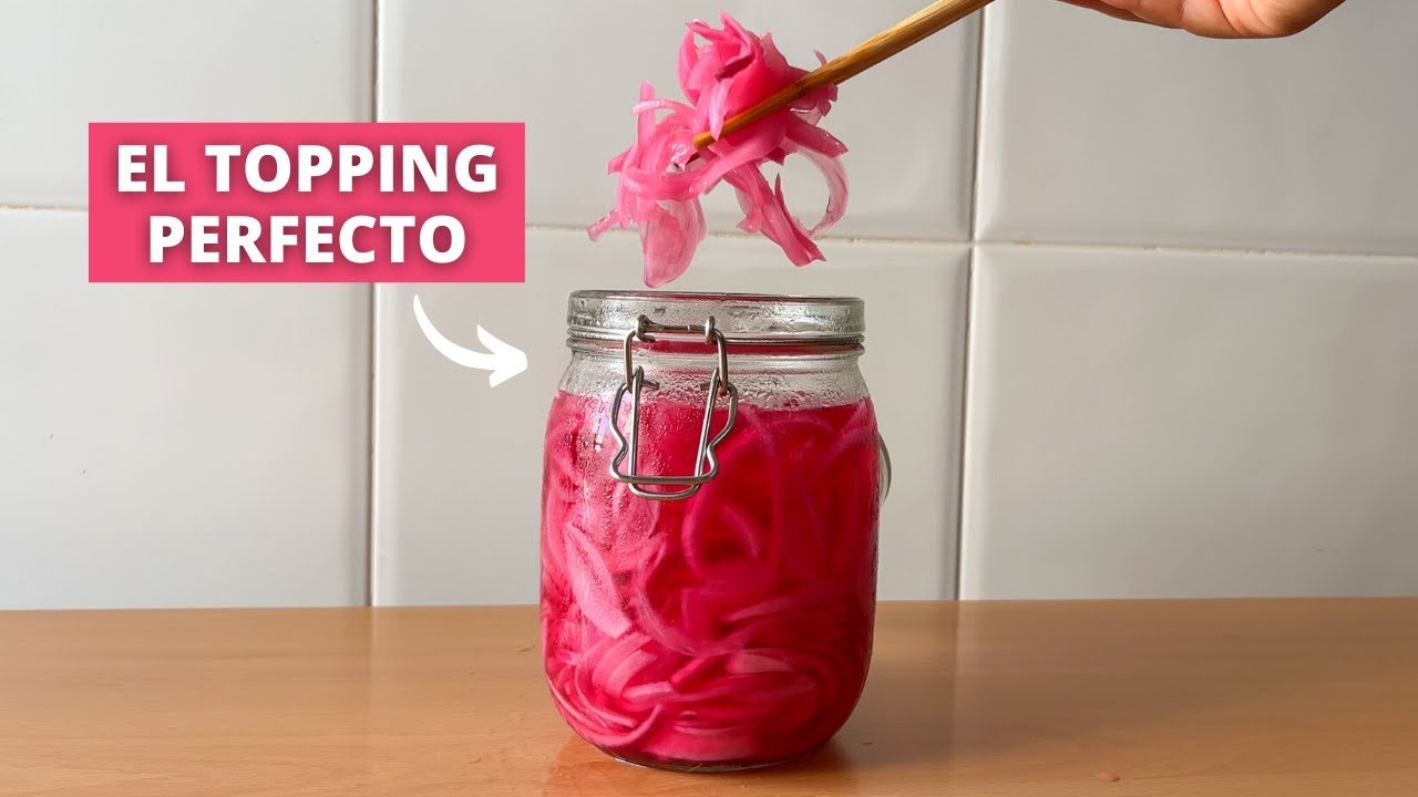 Salsa de cebolla morada y vinagre de manzana