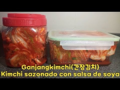 Salsa de kimchi con salsa de soja