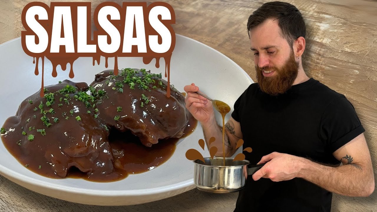 Salsa demi-glace con chalotas y tomillo