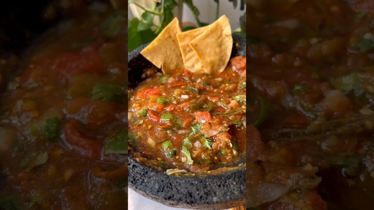 Salsa molcajeteada muy picante