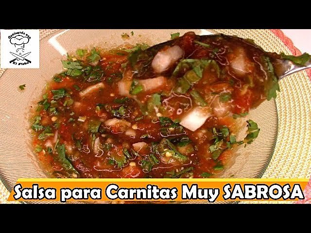 Salsa para tacos de carnitas muy picante