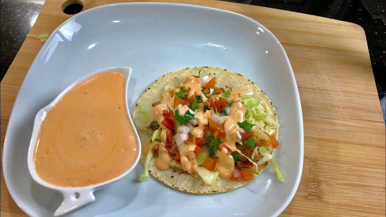 Salsa para tacos de pescado