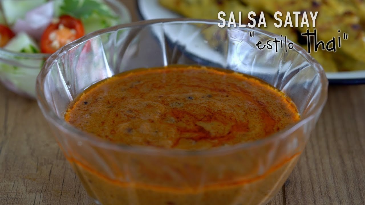 Salsa satay de cacahuate y coco