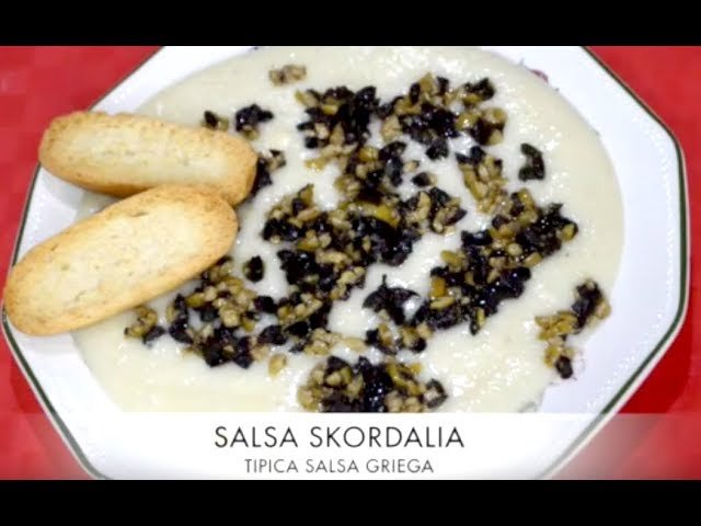 Salsa skordalia con nuez