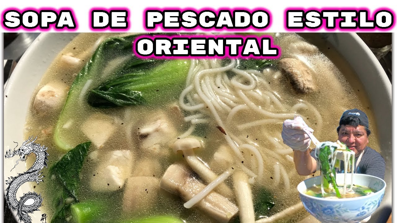 Sopa de pescado con limón y paprika