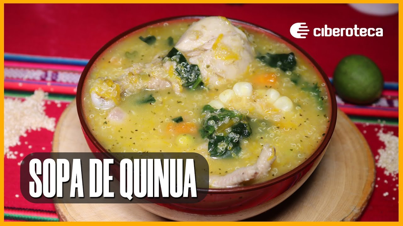 Sopa de pollo con quinoa y maíz dulce