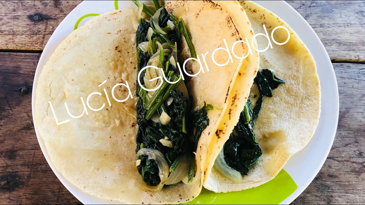 Tacos de espinaca