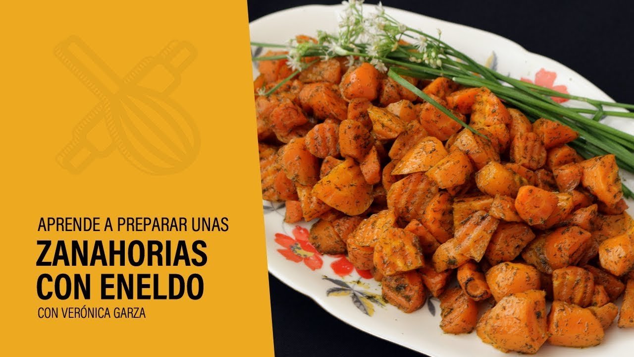 Zanahorias al vapor con mantequilla vegetal y eneldo