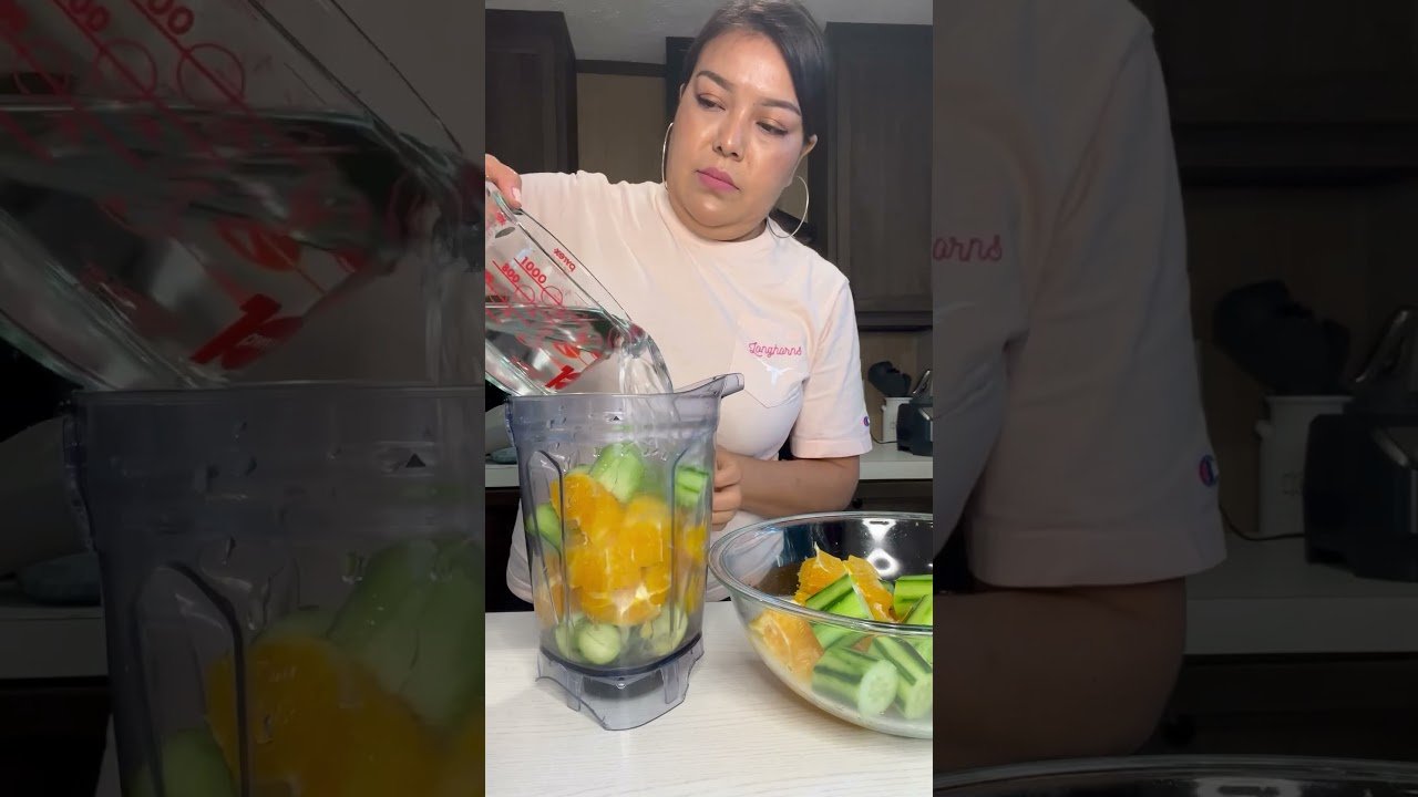 AGUA DE NARANJA CON PEPINO