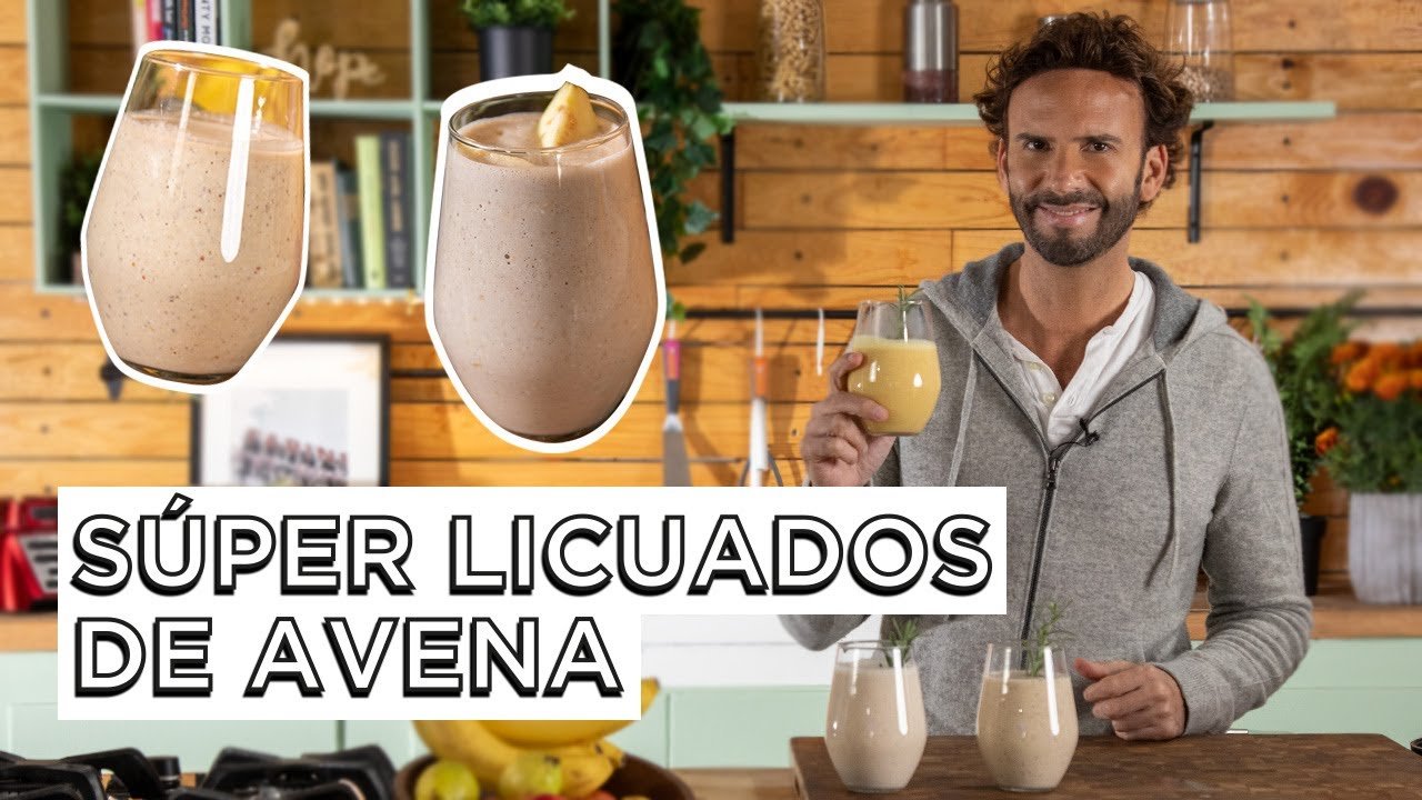 Batido de avena con frutas