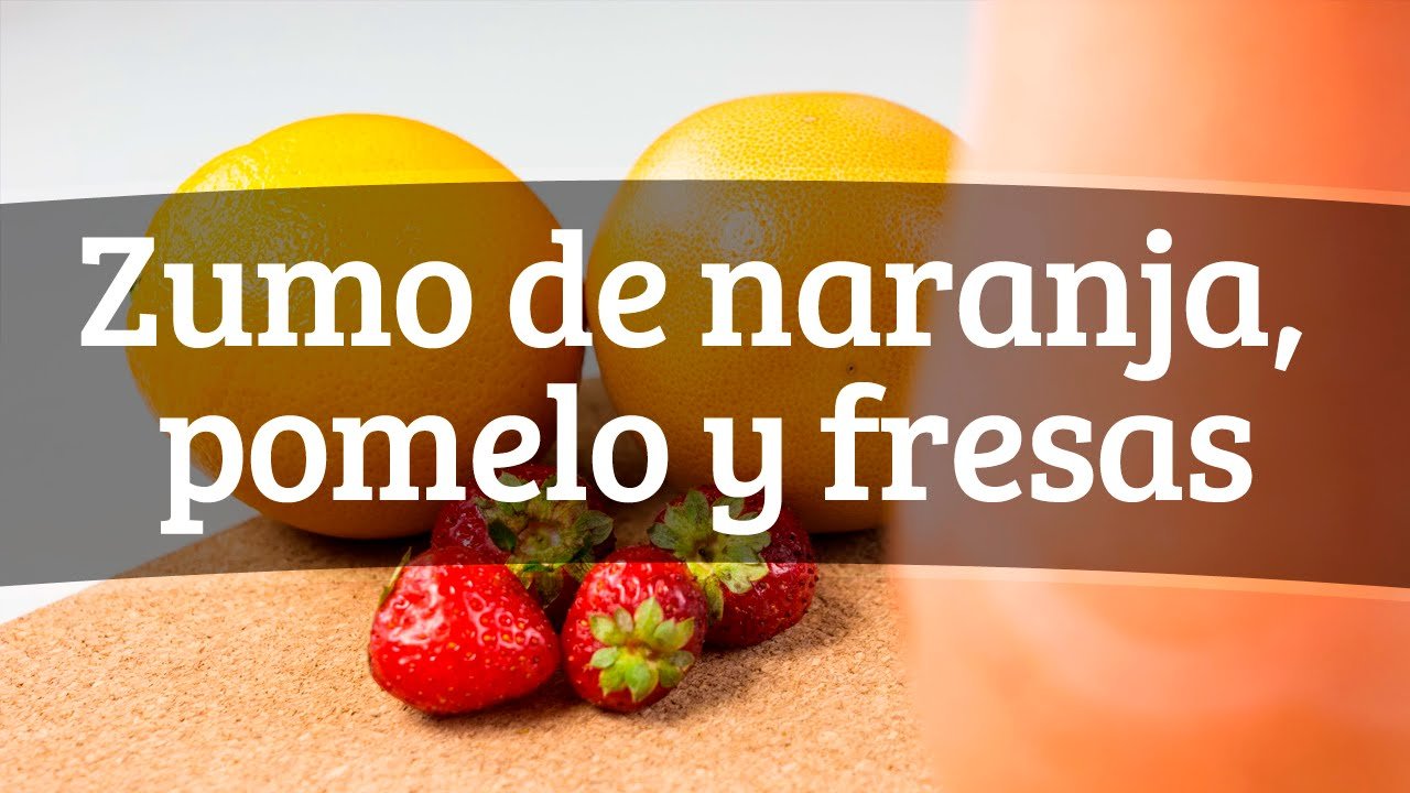 Batido de fresa pomelo y naranja