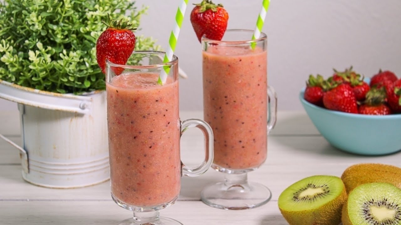 Batido de fresa y kiwi