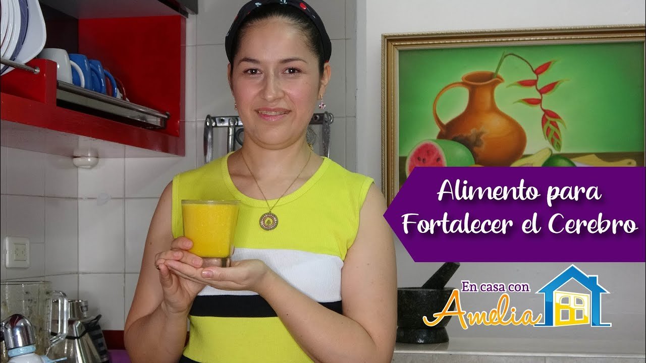 Batido de mango con almendras