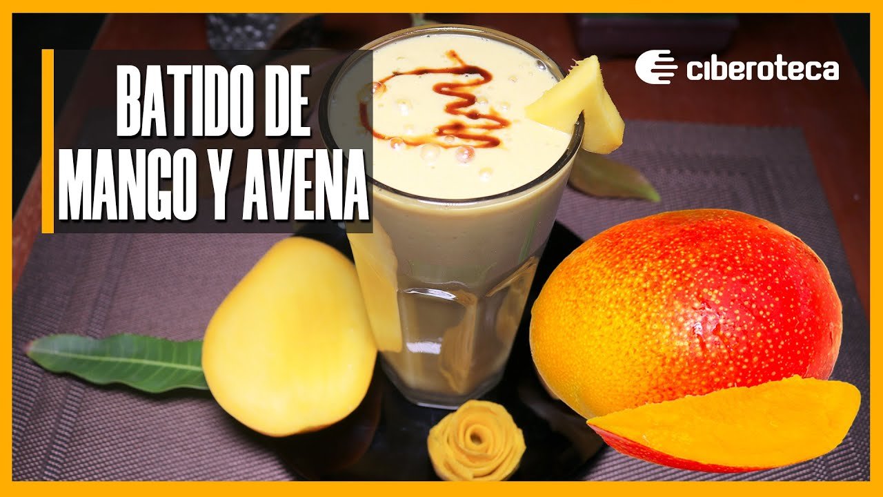 Batido de mango y avena