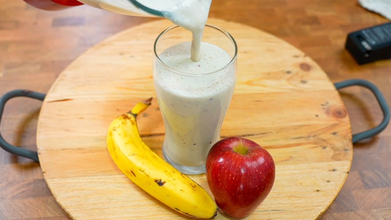 Batido de manzana y plátano