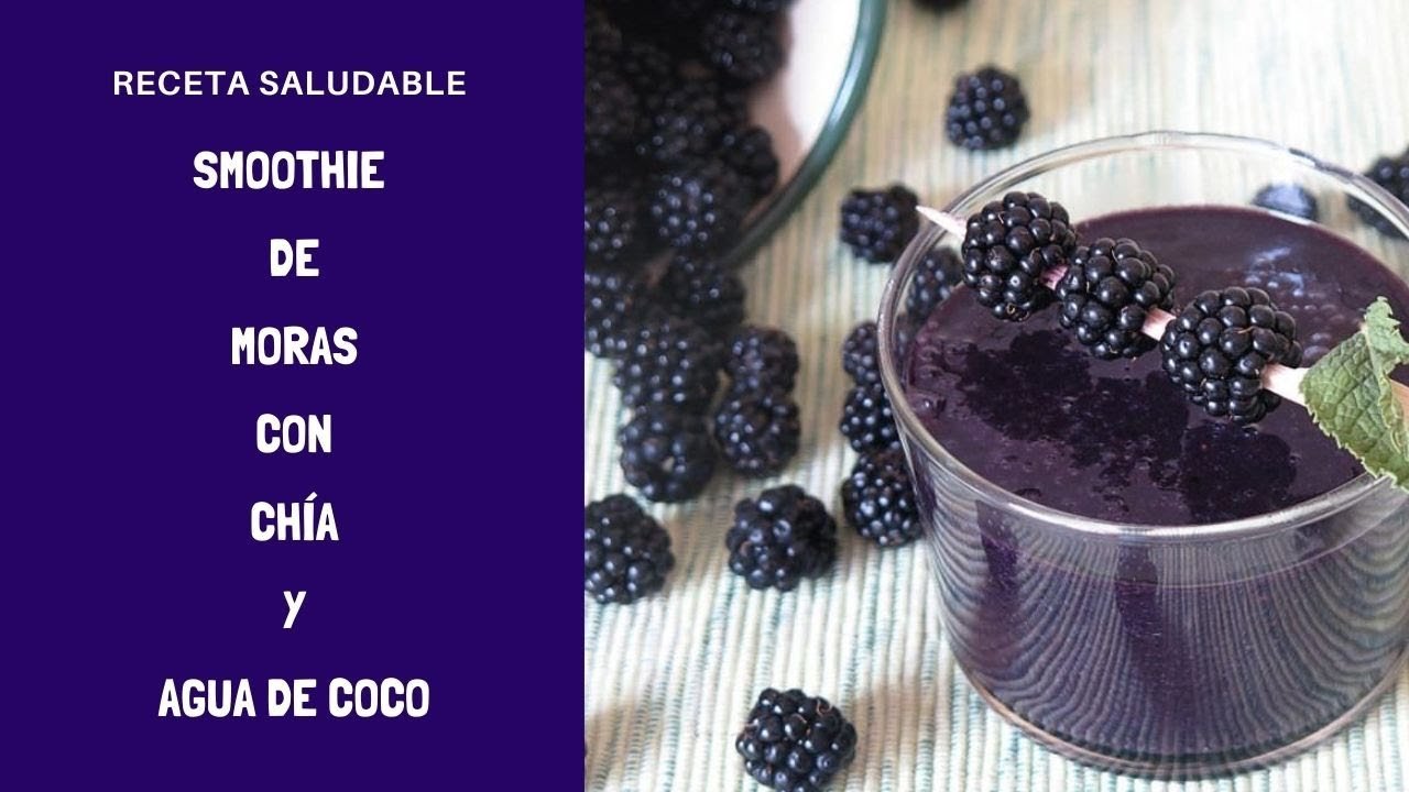 Batido de mora y coco