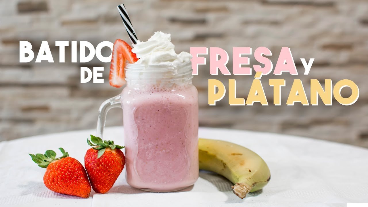 Batido de plátano y fresa