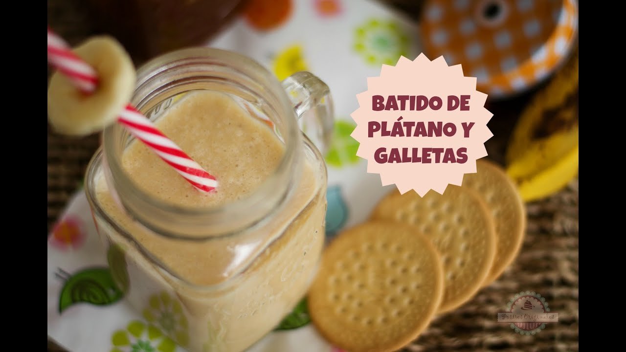 Batido de plátano y galletas