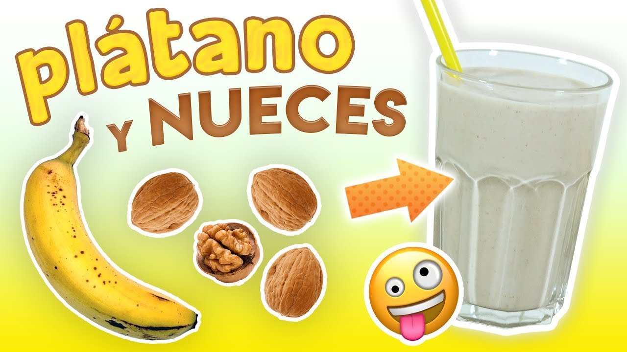 Batido de proteína con plátano y nueces