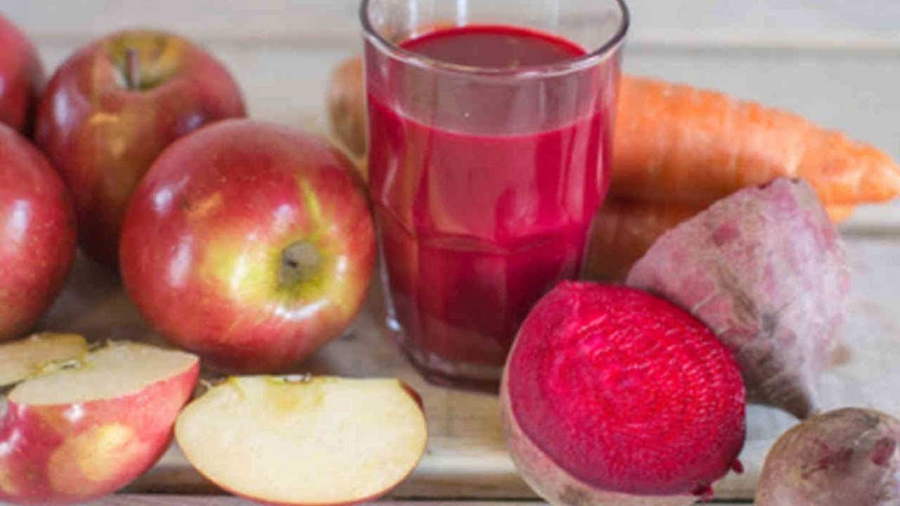 Batido de remolacha zanahoria y manzana