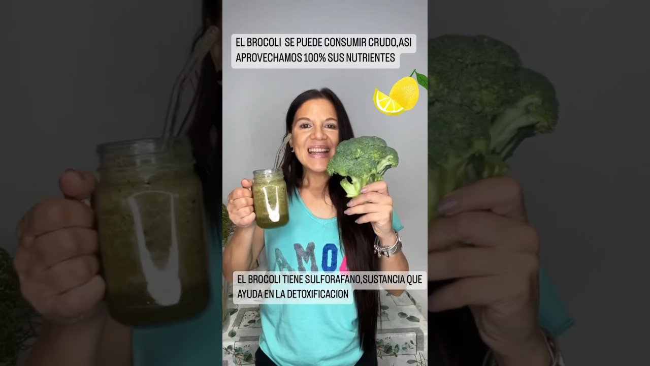 Batido verde de brócoli y pepino