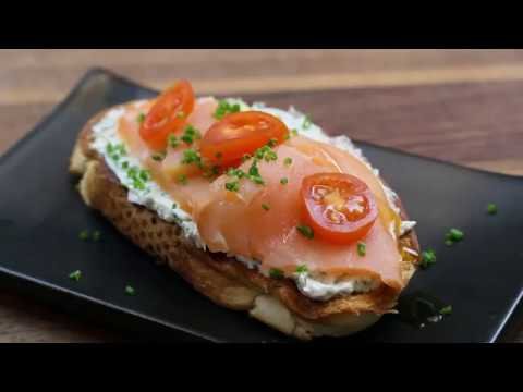 Bruschetta de salmón ahumado