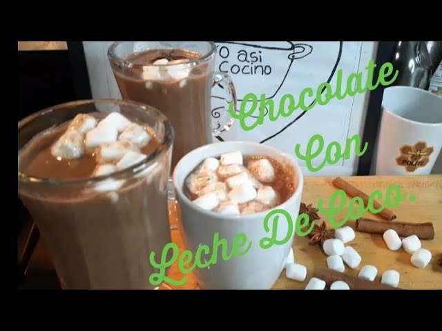 Chocolate con leche de coco