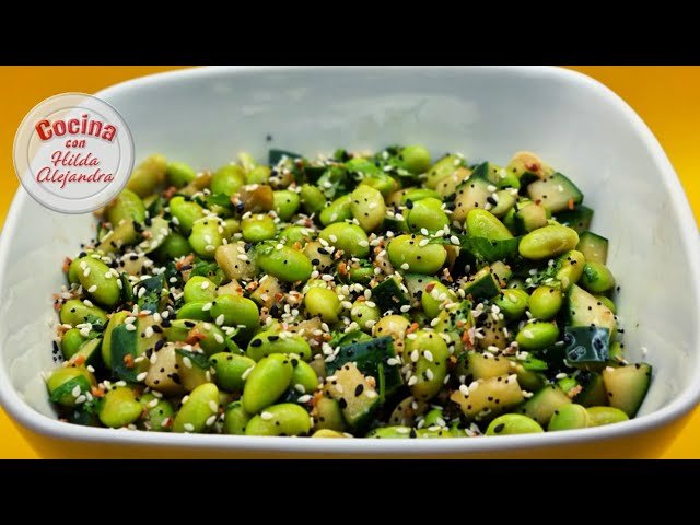 Ensalada de edamame con sésamo