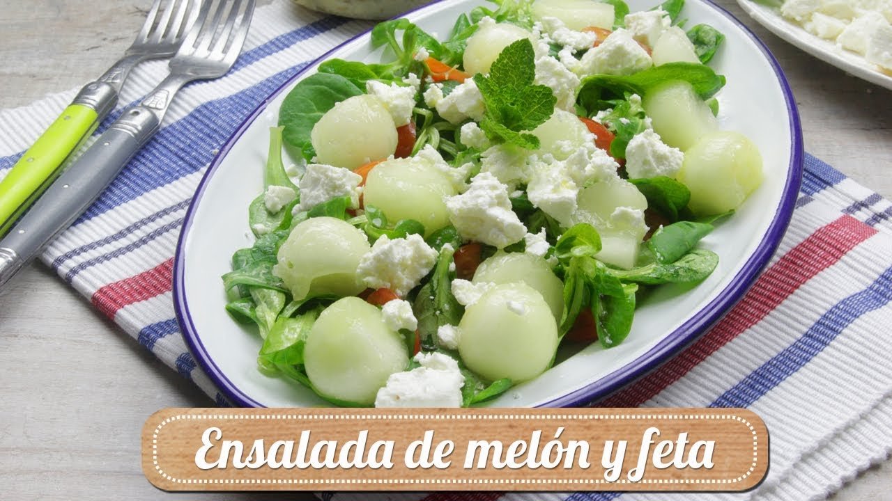 Ensalada de melón con feta