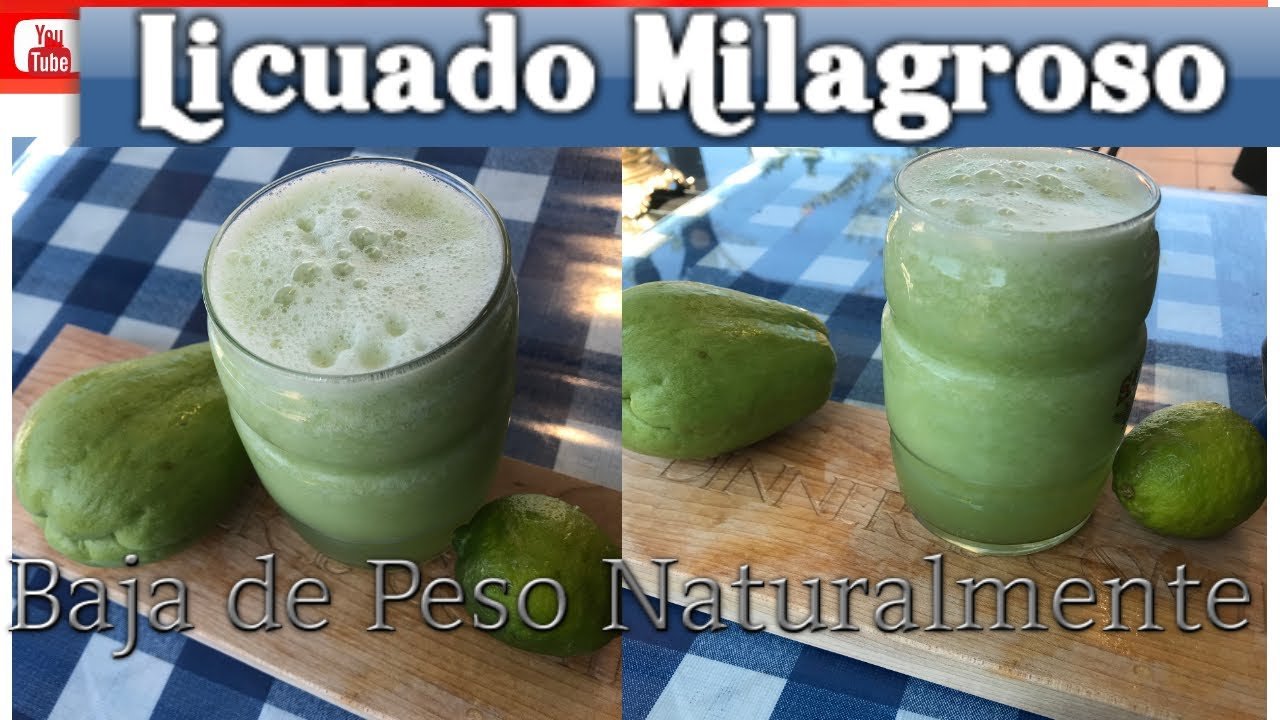 Jugo de chayote y lechuga