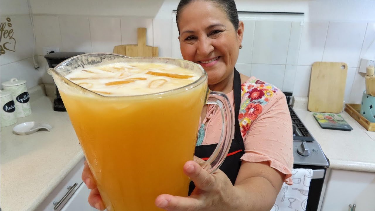 Jugo de melón y naranja