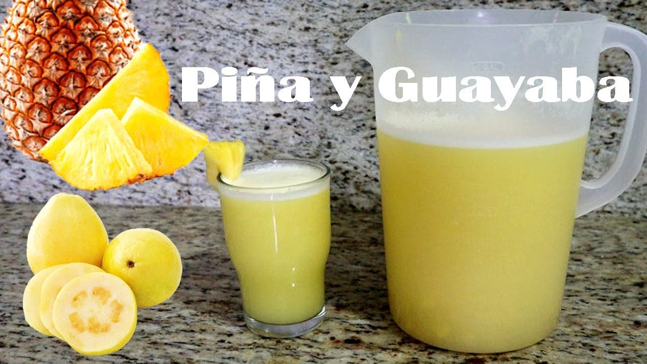Licuado de piña y guayaba