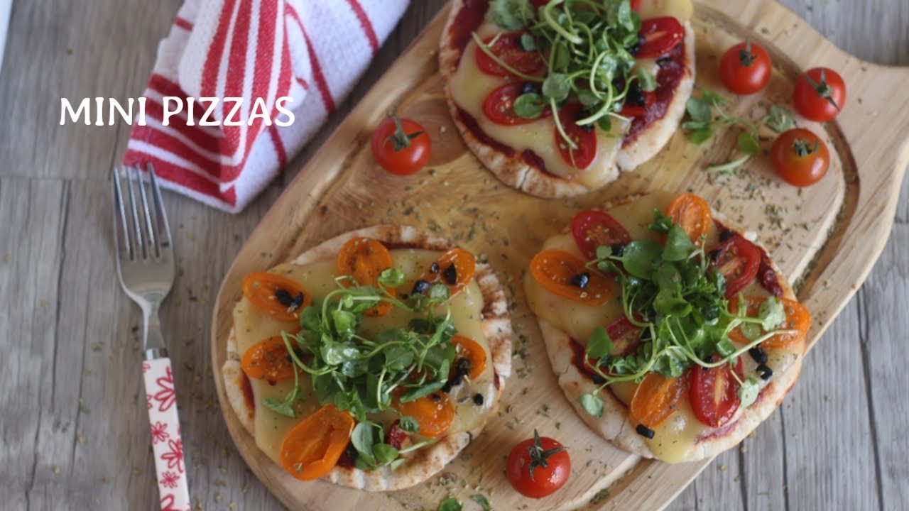 Mini pizzas de pan pita