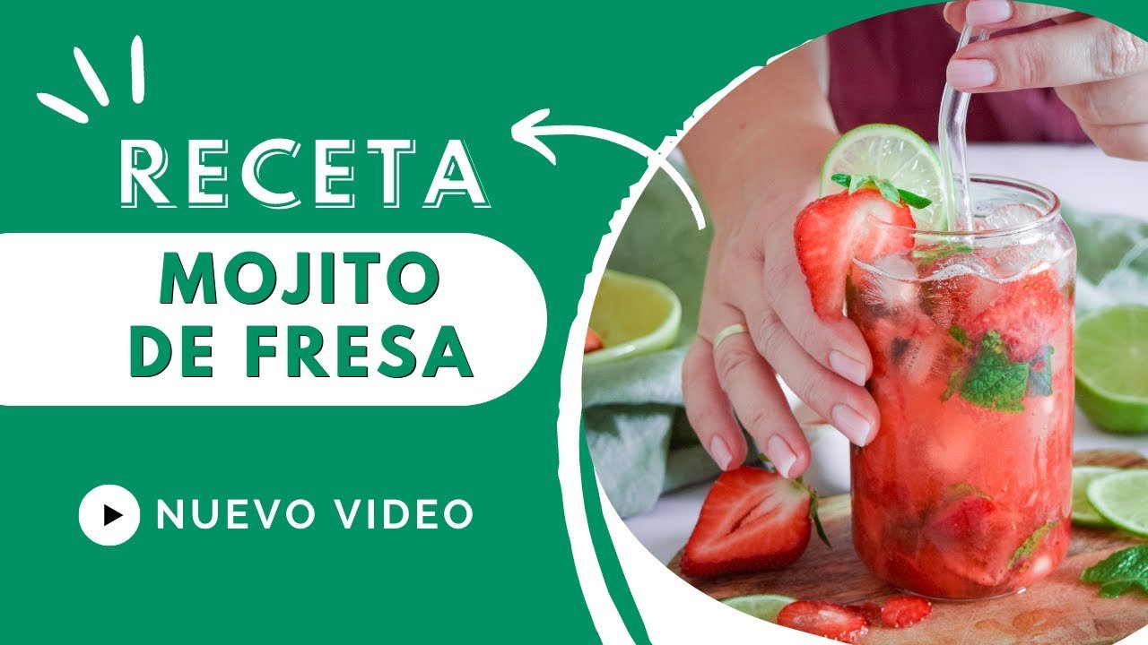 Mojito de fresa sin alcohol