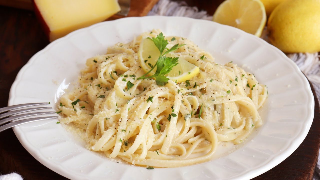 Pasta con crema de limón