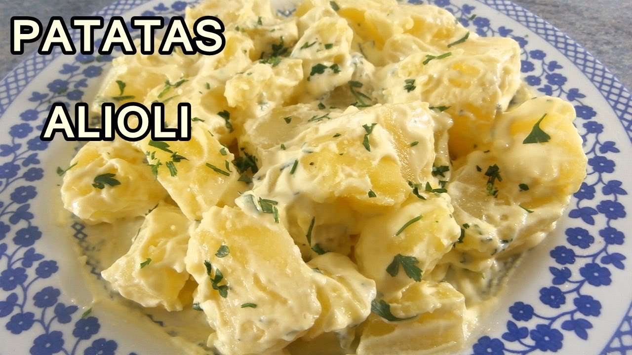 Patatas alioli rápido (con patata cocida)