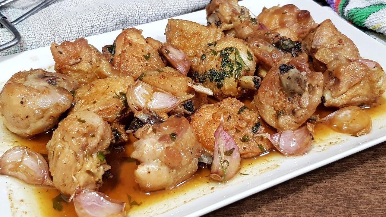 Pollo al ajillo rápido