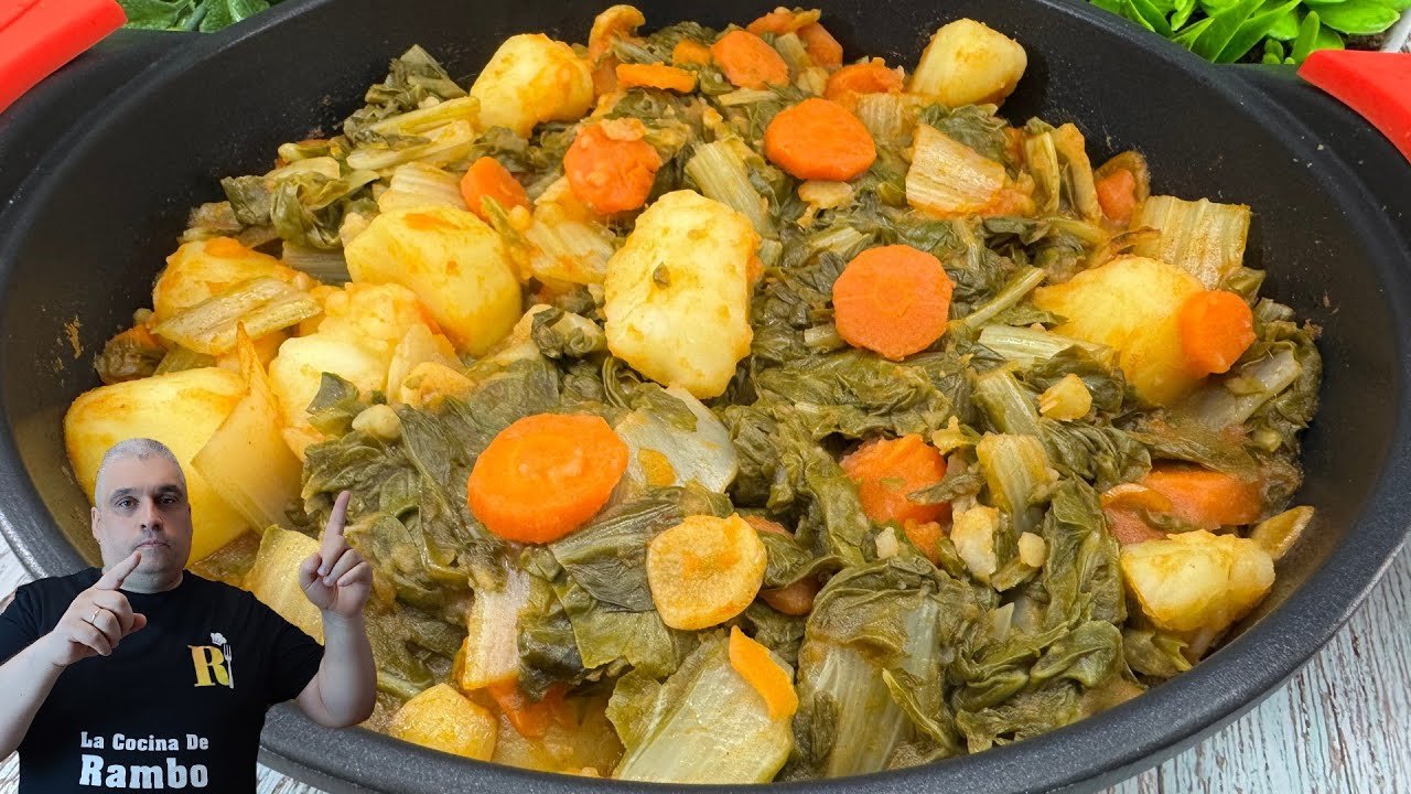 Receta de Acelgas a la vasca con zanahoria