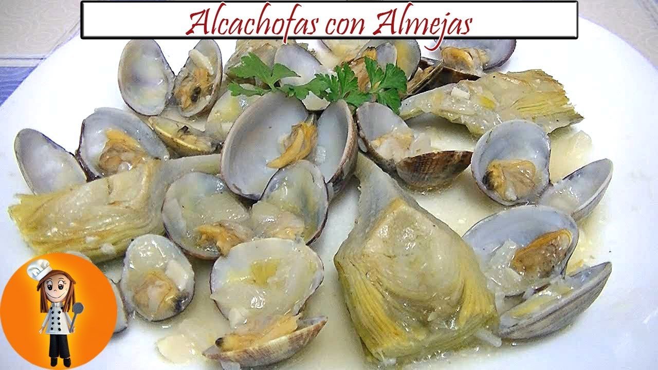 Receta de Alcachofas con almejas