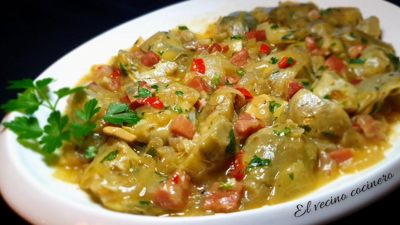 Receta de Alcachofas con jamón