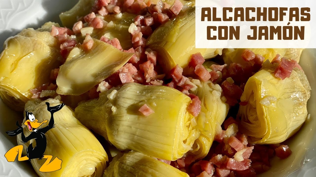 Receta de Alcachofas de bote con jamón