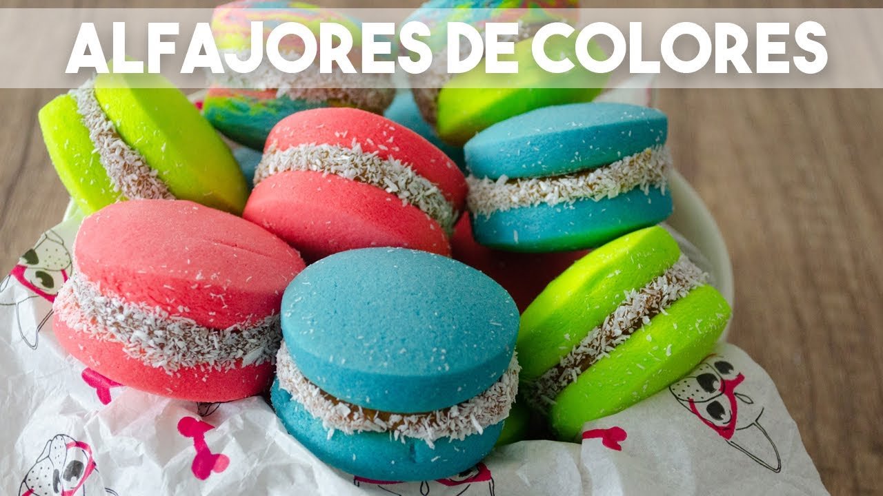 Receta de Alfajores de colores
