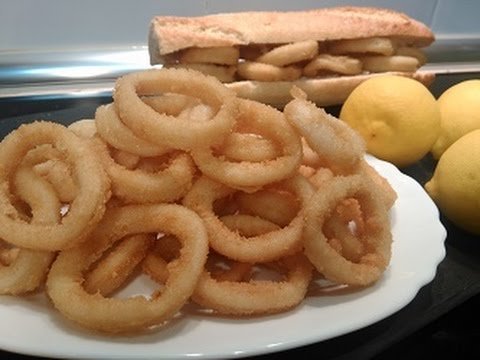 Receta de Anillos de calamar en tempura