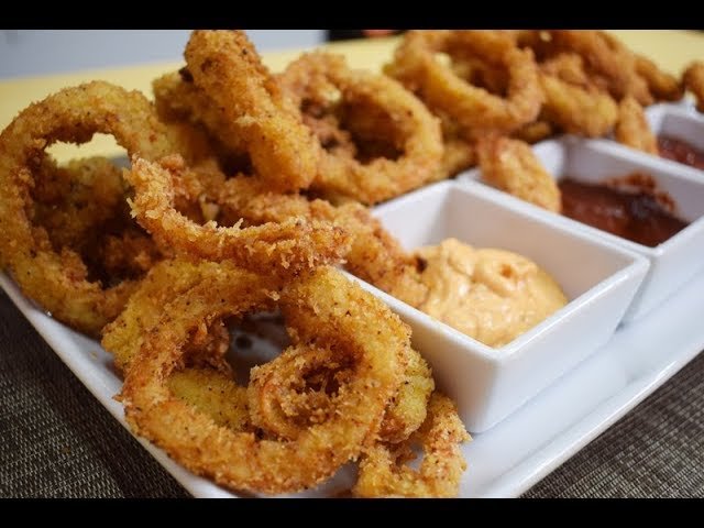 Receta de Anillos de calamar rebozados en panko