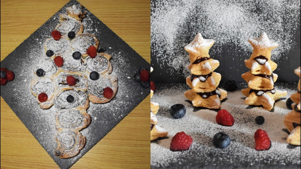Receta de Árbol de Navidad con hojaldre