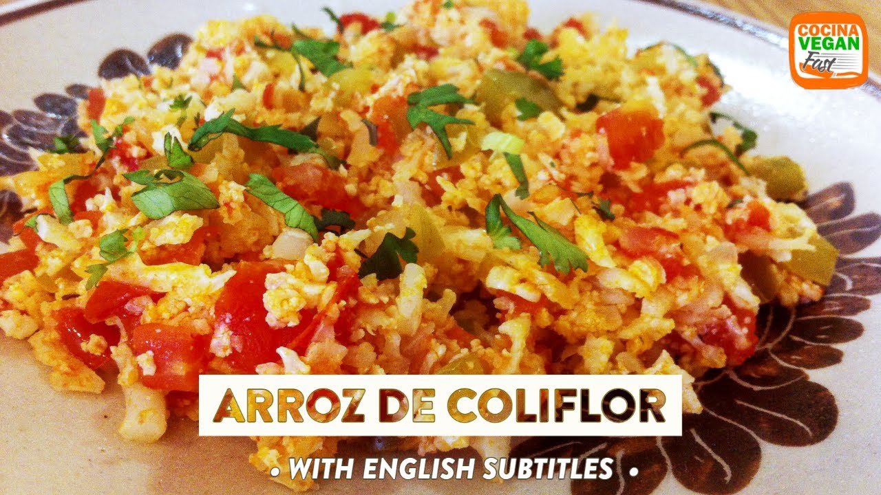 Receta de Arroz de coliflor vegano