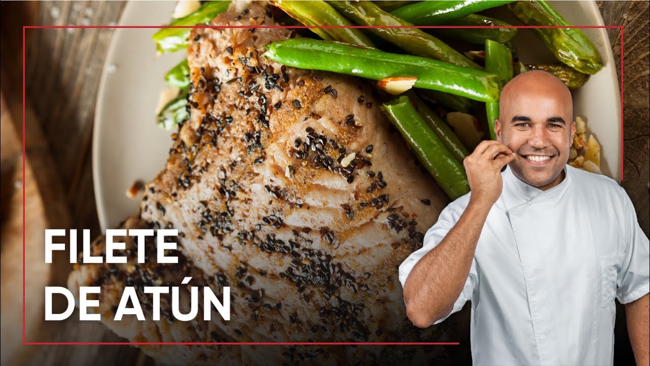 Receta de Atún fresco marinado con espárragos trigueros