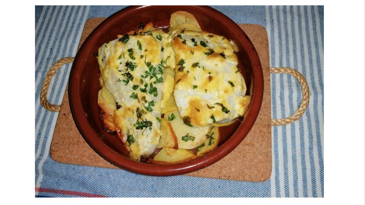 Receta de Bacalao al horno con mayonesa gratinada