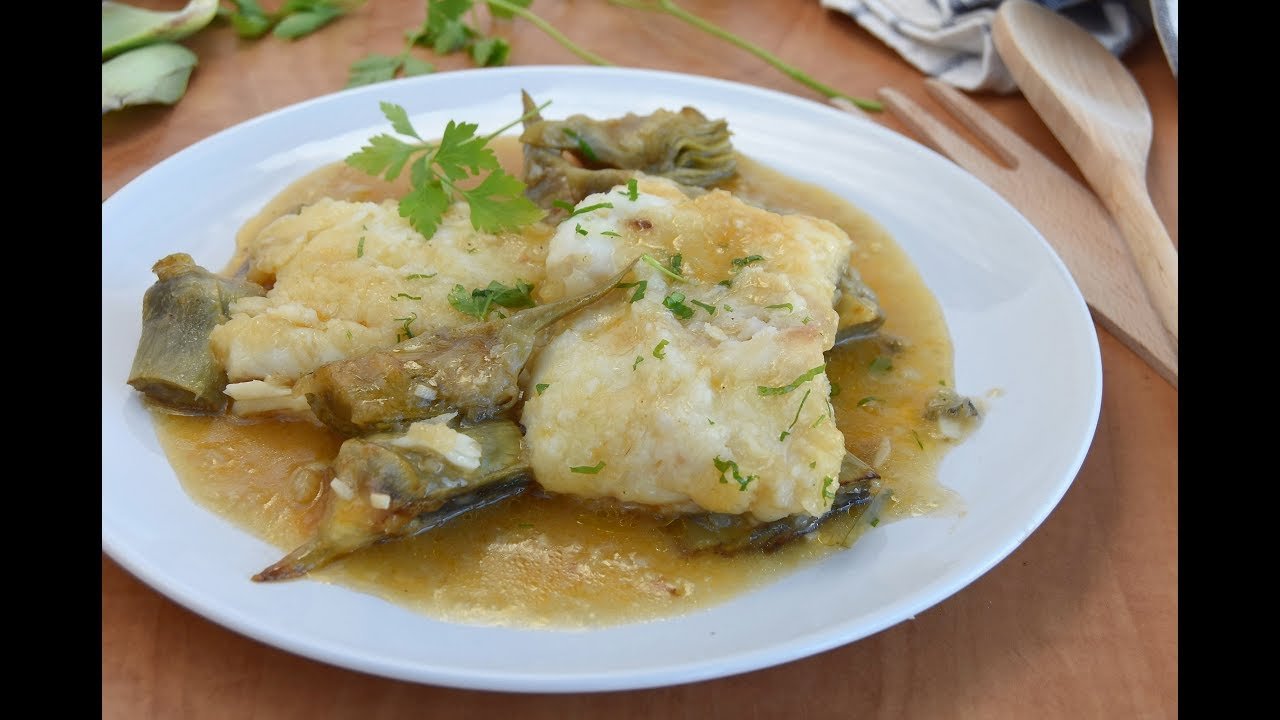 Receta de Bacalao con alcachofas